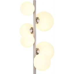 Globo Lighting Riha lampa stojąca 6x3,5W nikiel mat/szkło opalizowane 56140-6S
