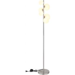 Globo Lighting Riha lampa stojąca 6x3,5W nikiel mat/szkło opalizowane 56140-6S