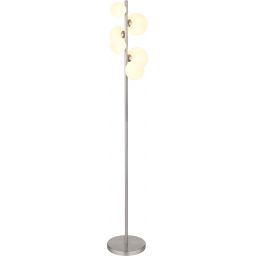 Globo Lighting Riha lampa stojąca 6x3,5W nikiel mat/szkło opalizowane 56140-6S