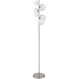 Globo Lighting Riha lampa stojąca 6x3,5W nikiel mat/szkło opalizowane 56140-6S