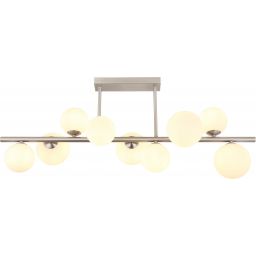 Globo Lighting Riha lampa podsufitowa 9x3,5W nikiel mat/szkło opalizowane 56140-9D