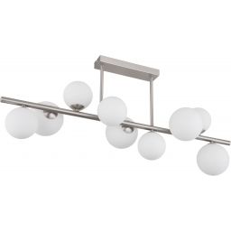 Globo Lighting Riha lampa podsufitowa 9x3,5W nikiel mat/szkło opalizowane 56140-9D