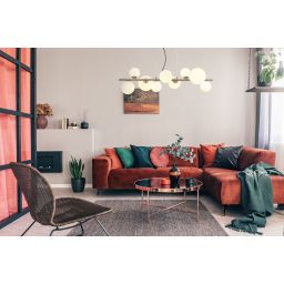 Globo Lighting Riha lampa wisząca 9x3,5W nikiel mat/szkło opalizowane 56140-9H