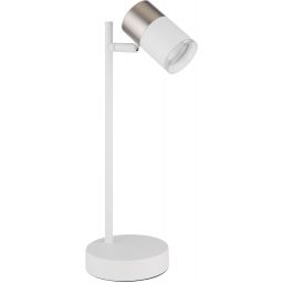 Globo Lighting Brisbon lampa biurkowa 1x5 W biała-nikiel 57851T