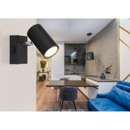 Globo Lighting Robby kinkiet 1x25W czarny mat/chrom 57911-1B
