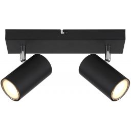 Globo Lighting Robby lampa podsufitowa 2x35 W czarna-chrom 57911-2B