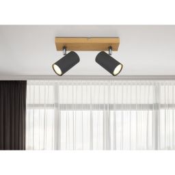 Globo Lighting Robby lampa podsufitowa 2x35 W drewno-grafitowa 57911-2G