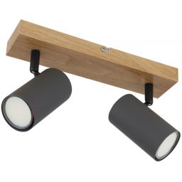 Globo Lighting Robby lampa podsufitowa 2x35 W drewno-grafitowa 57911-2G