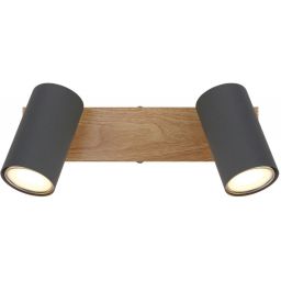 Globo Lighting Robby lampa podsufitowa 2x35 W drewno-grafitowa 57911-2G