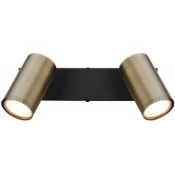 Globo Lighting Robby lampa podsufitowa 2x35 W czarna-mosiądz 57911-2M