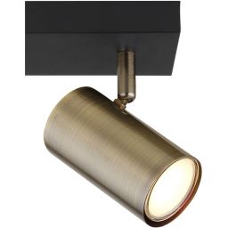 Globo Lighting Robby lampa podsufitowa 2x35 W czarna-mosiądz 57911-2M