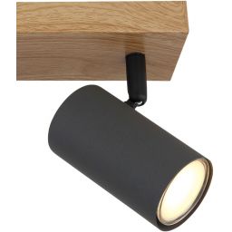 Globo Lighting Robby lampa podsufitowa 3x35W grafit/drewno 57911-3G