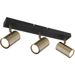 Globo Lighting Robby lampa podsufitowa 3x35W czarny mat/mosiądz 57911-3M