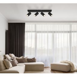 Globo Lighting Robby lampa podsufitowa 4x35W czarny mat/chrom 57911-4B