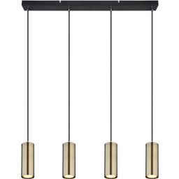 Globo Lighting Robby lampa wisząca 4x35W czarny mat/mosiądz 57911-4HM