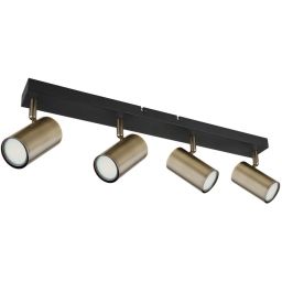 Globo Lighting Robby lampa podsufitowa 4x35W czarny mat/mosiądz 57911-4M