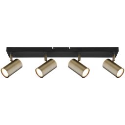 Globo Lighting Robby lampa podsufitowa 4x35W czarny mat/mosiądz 57911-4M