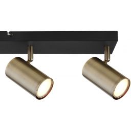 Globo Lighting Robby lampa podsufitowa 4x35W czarny mat/mosiądz 57911-4M