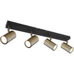 Globo Lighting Robby lampa podsufitowa 4x35W czarny mat/mosiądz 57911-4M