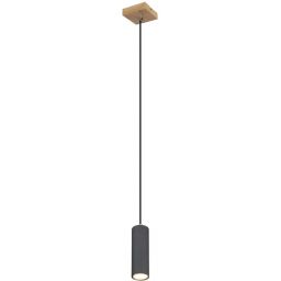 Globo Lighting Robby lampa wisząca 1x35W grafit/drewno 57911HG