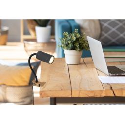 Globo Lighting Robby lampa biurkowa 1x25W grafit/drewno 57911KG