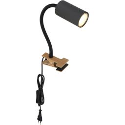 Globo Lighting Robby lampa biurkowa 1x25W grafit/drewno 57911KG