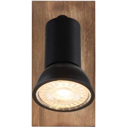 Globo Lighting Drew kinkiet 1x35W czarny mat/drewno 57998-1W