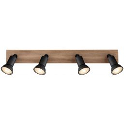 Globo Lighting Drew lampa podsufitowa 4x35W czarny mat/drewno 57998-4W