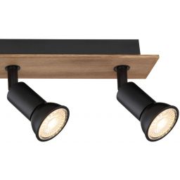 Globo Lighting Drew lampa podsufitowa 4x35W czarny mat/drewno 57998-4W