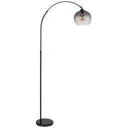 Globo Lighting Newcastle lampa stojąca 1x60 W czarna-przydymiona 58227BS