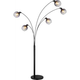 Globo Lighting Seymour lampa stojąca 5x40W czarny mat/przydymiony 58228NBS