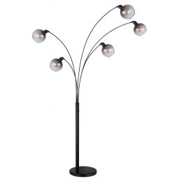Globo Lighting Seymour lampa stojąca 5x40W czarny mat/przydymiony 58228NBS