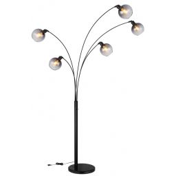 Globo Lighting Seymour lampa stojąca 5x40W czarny mat/przydymiony 58228NBS