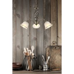 Globo Lighting Odin lampa wisząca 3x60W stare złoto/satyna 60208-3