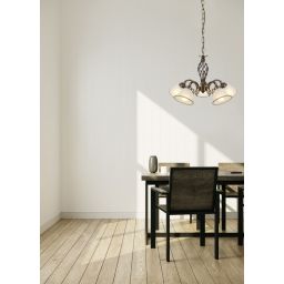 Globo Lighting Odin lampa wisząca 5x60W stare złoto/satyna 60208-5