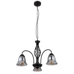 Globo Lighting Gonny lampa wisząca 3x60W czarny mat/przydymiony 60298-3H