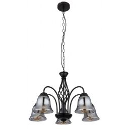 Globo Lighting Gonny lampa wisząca 5x60W czarny mat/przydymiony 60298-5H