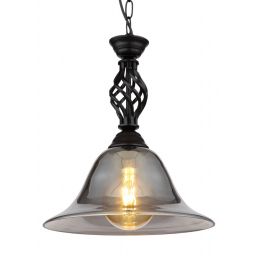 Globo Lighting Gonny lampa wisząca 1x60W czarny mat/przydymiony 60298H