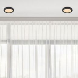 Globo Lighting Lasse plafon 1x18W LED czarny/biały opalizowany 12379-18B