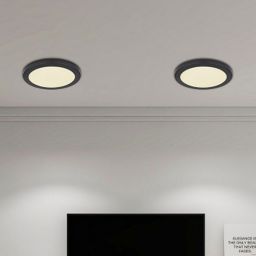 Globo Lighting Lasse plafon 1x24W LED czarny/biały opalizowany 12379-24B