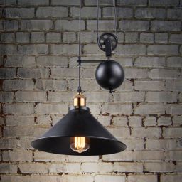 Globo Lighting Lenius lampa wisząca 1x60W czarna/stare złoto 15053