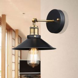Globo Lighting Lenius kinkiet 1x60W czarny/stare złoto 15053W
