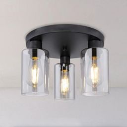Globo Lighting Hadera lampa podsufitowa 3x60W czarny mat/przydymiony 15465-3D