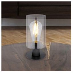 Globo Lighting Hadera lampa stołowa 1x60W czarny mat/przydymiony 15465T
