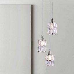 Globo Lighting Wolli lampa wisząca 3x40W chrom/kryształ 15760-3