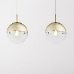 Globo Lighting Varus lampa wisząca 1x40W złoty/przezroczysty 15855