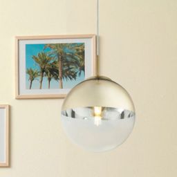 Globo Lighting Varus lampa wisząca 1x40W złoty/przezroczysty 15856
