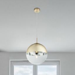Globo Lighting Varus lampa wisząca 1x40W złoty/przezroczysty 15857