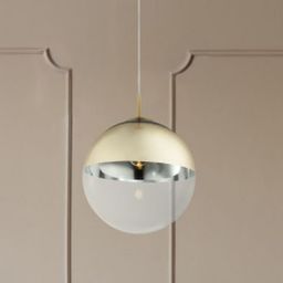 Globo Lighting Varus lampa wisząca 1x40W złoty/przezroczysty 15858