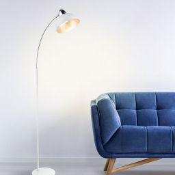 Globo Lighting Anita lampa stojąca 1x40W biała/chrom 24703SW